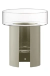 Lsa Terrazza Planter - 8.8" In Grey/clear Glass