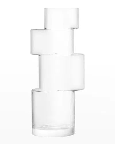 Lsa Tier Vase, 13.75" In White