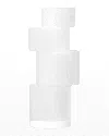 Lsa Tier Vase, 13.75" In White