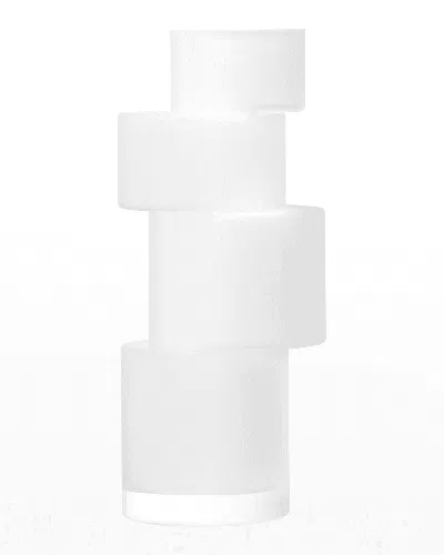 Lsa Tier Vase, 13.75" In White