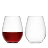 Lsa Wine Stemless Red Wine Glass, Set Of 2 In Transparent