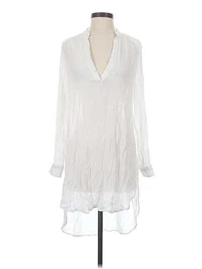 Pre-owned L*space 3/4 Sleeve Blouse In White