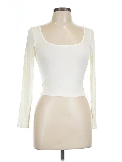 Pre-owned L*space 3/4 Sleeve T-shirt In Ivory