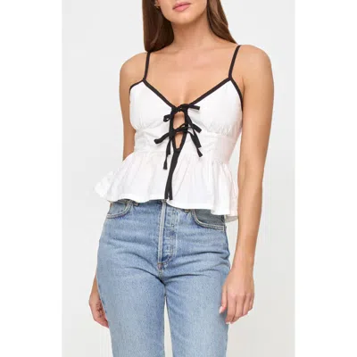 L*space Lspace Agnes Tie Front Cover-up Tank In White