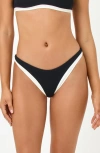L*space Lspace Alex Stripe Swim Bottoms In Black