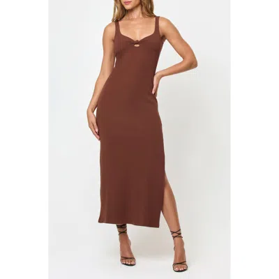 L*space Lspace Alexis Cover-up Midi Dress In Brown
