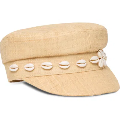 L*space Lspace Alfama Straw Newsboy Hat In Natural