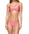 L*space Lspace Amory O-ring Bikini Top In Pink