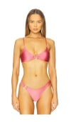 L*space Lspace Amory O-ring Bikini Top In Pink