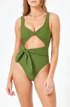 L*space Lspace Antigua Cutout Detail One-piece Swimsuit In Jungle