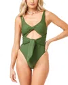 L*space Lspace Antigua Cutout Detail One-piece Swimsuit In Green