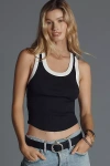 L*space Ash Crop Tank Top In Black