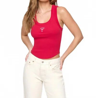 L*space Ash Tank Top In Red In Pink