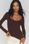 L*space Ashlyn Long-sleeve Top In Brown