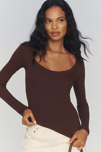 L*space Ashlyn Long-sleeve Top In Brown