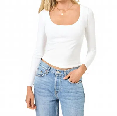 L*space Ashlyn Long Sleeve Top In White