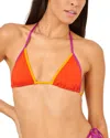 L*space Triangle Bikini Top In Berry/ Pimento