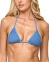 L*space Lspace Triangle Bikini Top In Blue