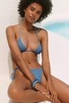 L*space Aspen Triangle Bikini Top In Blue