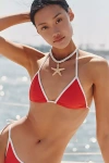 L*space Aspen Triangle Bikini Top In Red