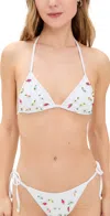L*space Lspace Rosette Bikini Top In White