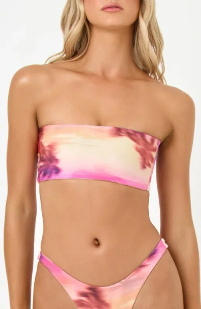 L*space Lspace Avalon Reversible Bandeau Bikini Top In Pink
