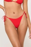 L*space Lspace Banning Side Tie Bikini Bottoms In Flame