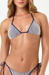 L*space Lspace Banningtextured Triangle Bikini Top In Multi