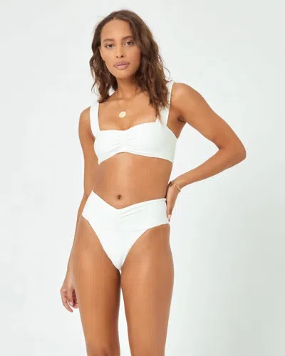L*space Bardot Bikini Bottom In Cream In White