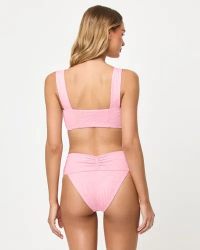 L*space Bardot Bikini Bottom In Pink Sugar