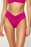 L*space Lspace Bardot Bikini Bottoms In Berry
