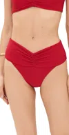 L*space Bardot Bikini Bottoms Lipstick Red