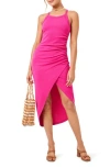 L*SPACE LSPACE BARDOT RUCHED COVER-UP DRESS
