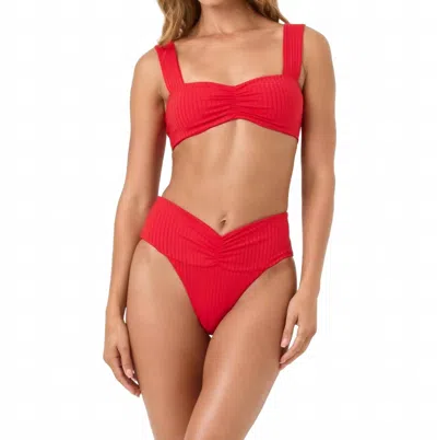 L*space Bardot Swim Bikini Bottom In Ruby Red