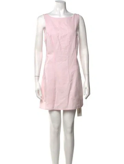 Pre-owned L*space Bateau Neckline Mini Dress In Pink