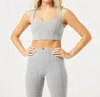 L*space Beckham Sports Tank Bra In Sage In Gray