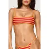 L*space Lspace Bekah Stripe Bikini Top In Orange