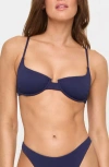 L*space Lspace Belle Underwire Bikini Top In Blue