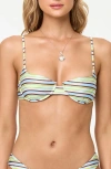 L*space Lspace Belle Underwire Jacquard Bikini Top In Green