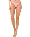 L*space Ribbed Vacay Bikini Bottom In Guava In Multi