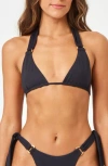 L*space Brielle Triangle Bikini Top In Black