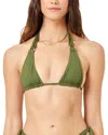 L*space Brielle Triangle Bikini Top In Green