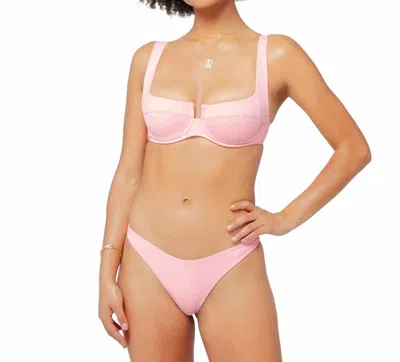 L*space Camacho Bikini Bottom In Crystal Pink In Transparent