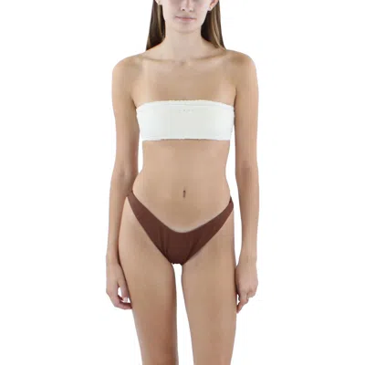 L*space Cabana Bottom Womens Shimmer Bitsy Swim Bottom Separates In Beige