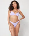 L*space Cabana Ribbed Bikini Bottom Bitsy Wisteria In White