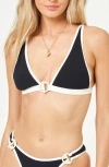 L*space Lspace Caicos Bikini Top In Blue