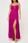 L*space Lspace Calla Smocked Cover-up Sundress In Berry