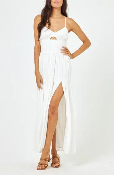 L*space Lspace Calla Smocked Cover-up Sundress In White