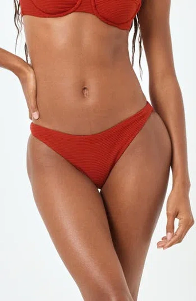 L*space Lspace Camacho Classic Bikini Bottoms In Redwood