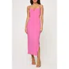 L*space Lspace Cameron Cutout Rib Cover-up Midi Dress In Bubblegum Pink